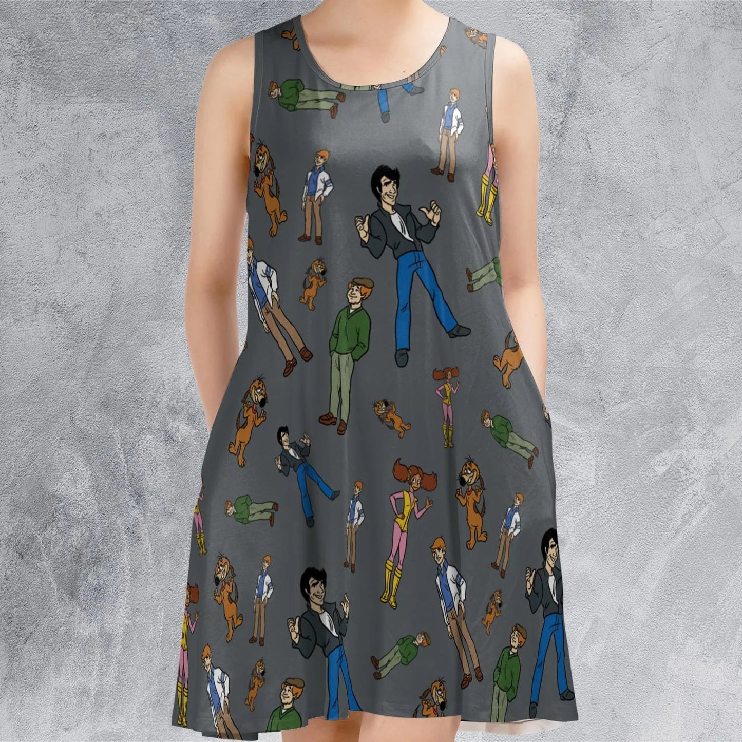 Casual Sleeveless Dress - A22G8TW4