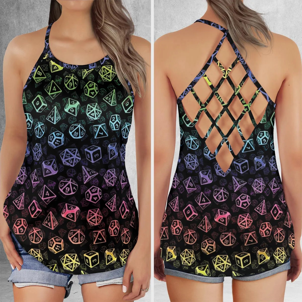 Lattice Back Tank Top - MR1V9PA4