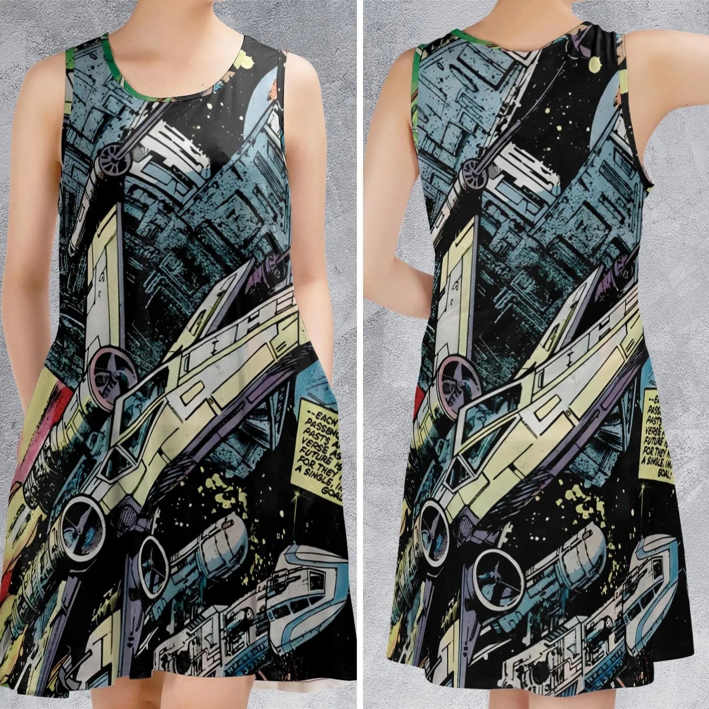 Casual Sleeveless Dress - 8YSNTLZV