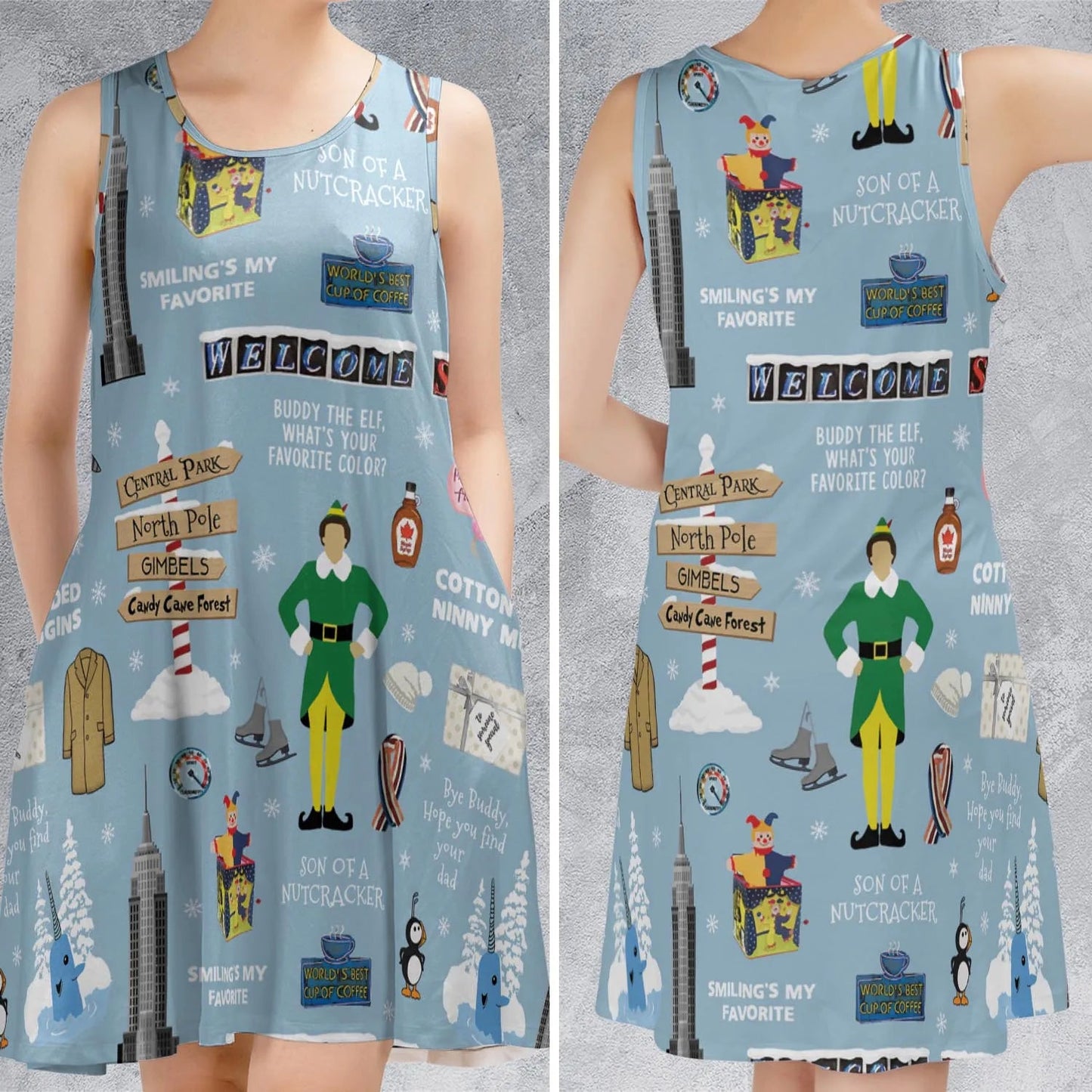Casual Sleeveless Dress - WYLA1ZBX