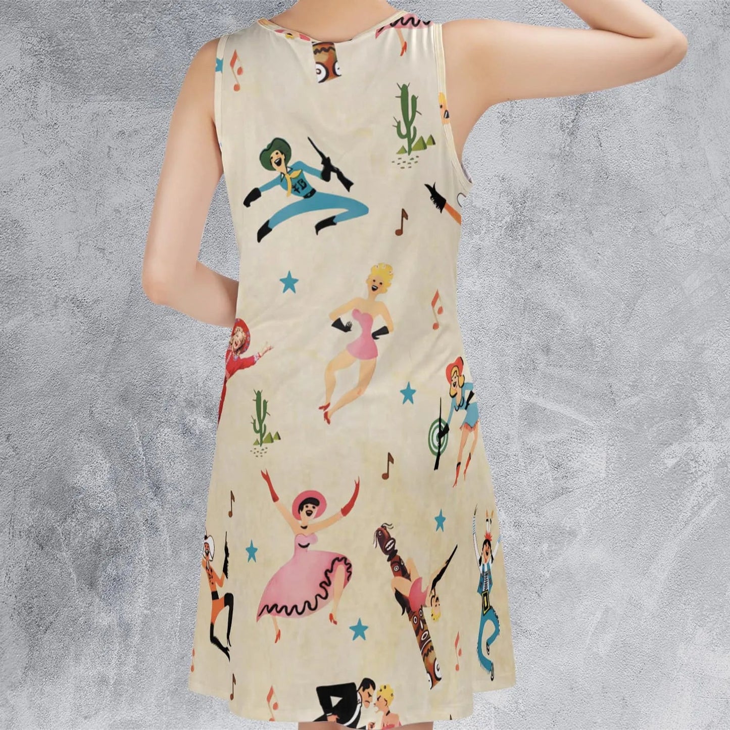 Casual Sleeveless Dress - 85W7B5S4