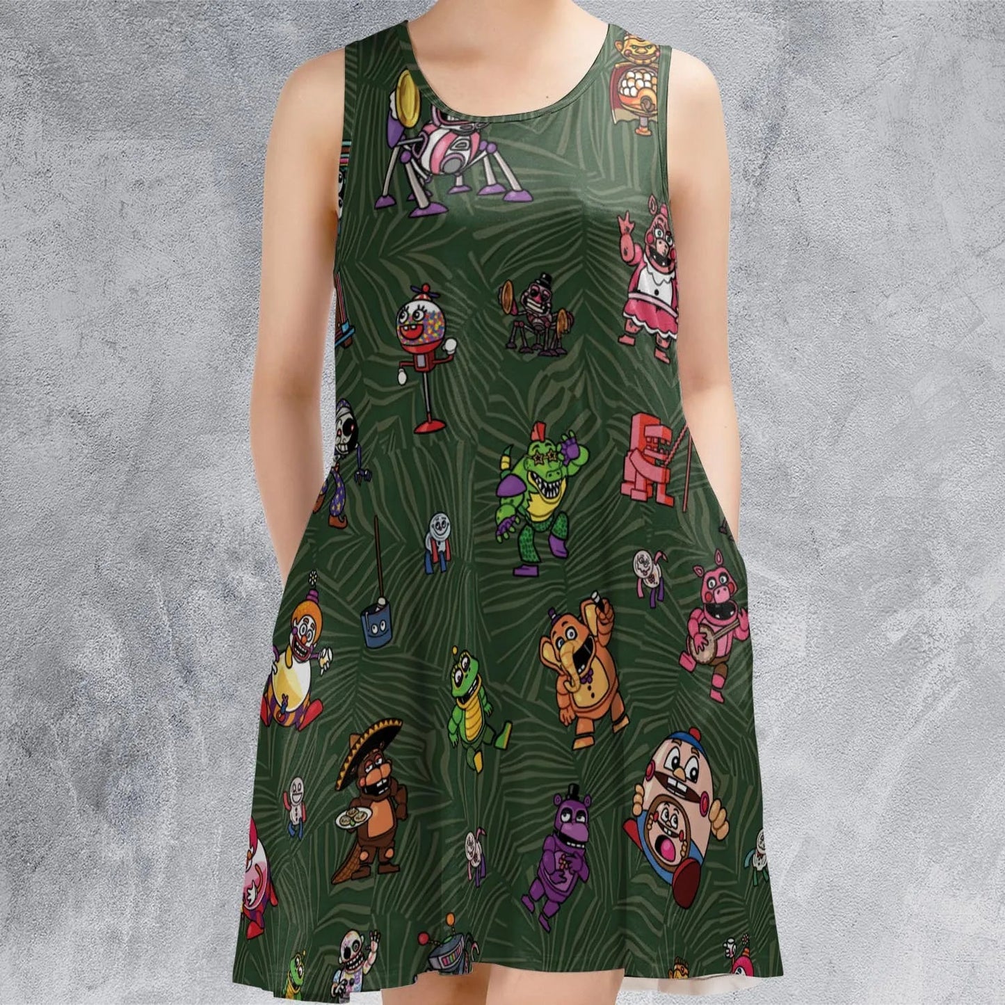Casual Sleeveless Dress - THCFFW9K