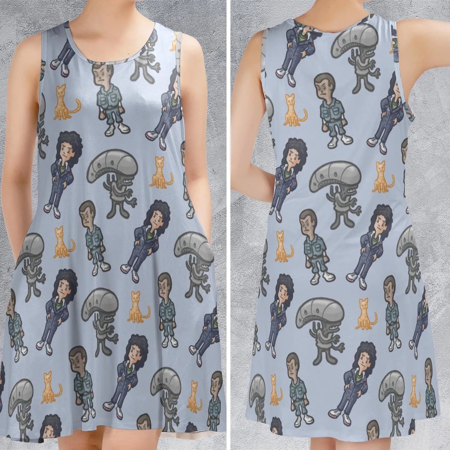 Casual Sleeveless Dress - H4MS21BK