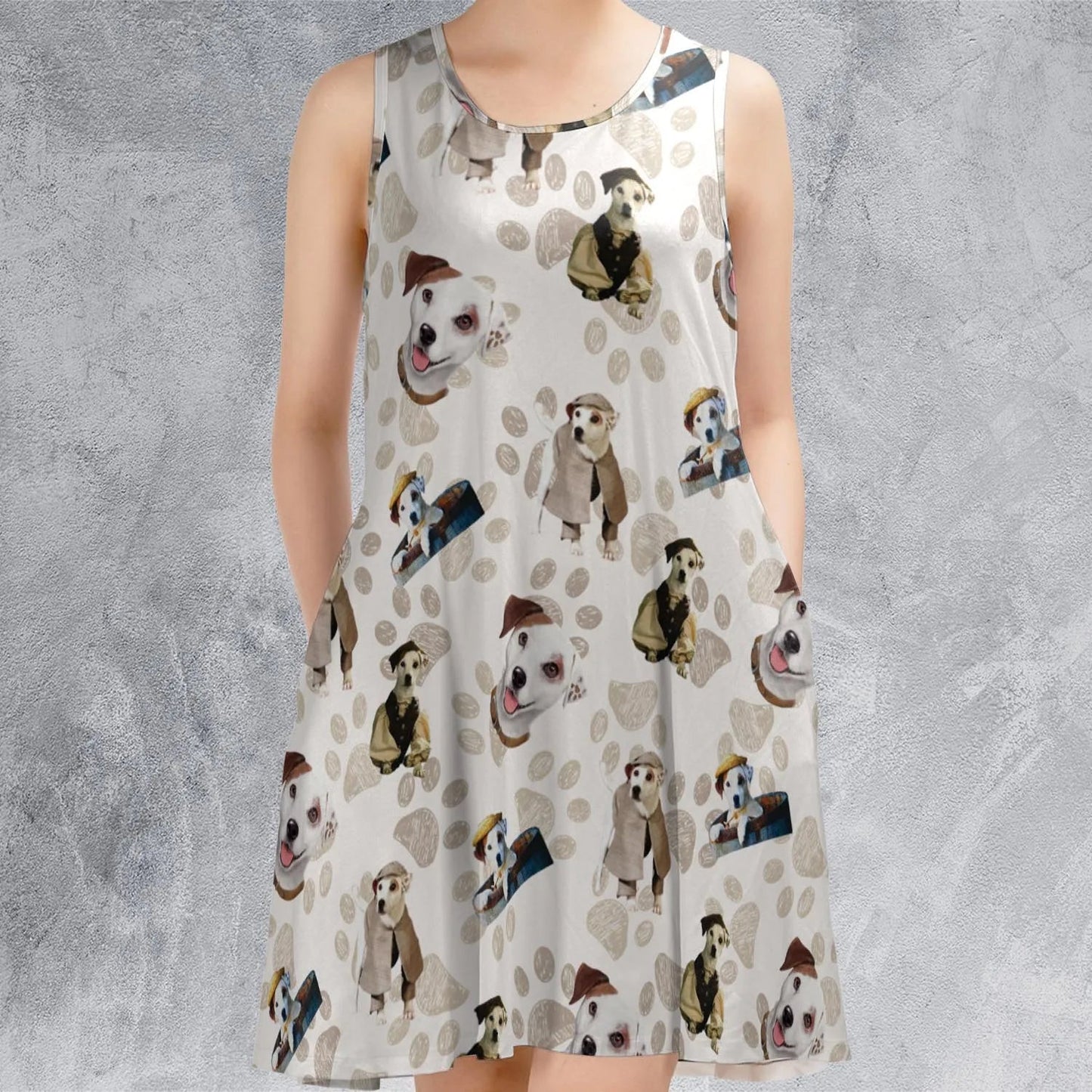Casual Sleeveless Dress - CVAYB47U