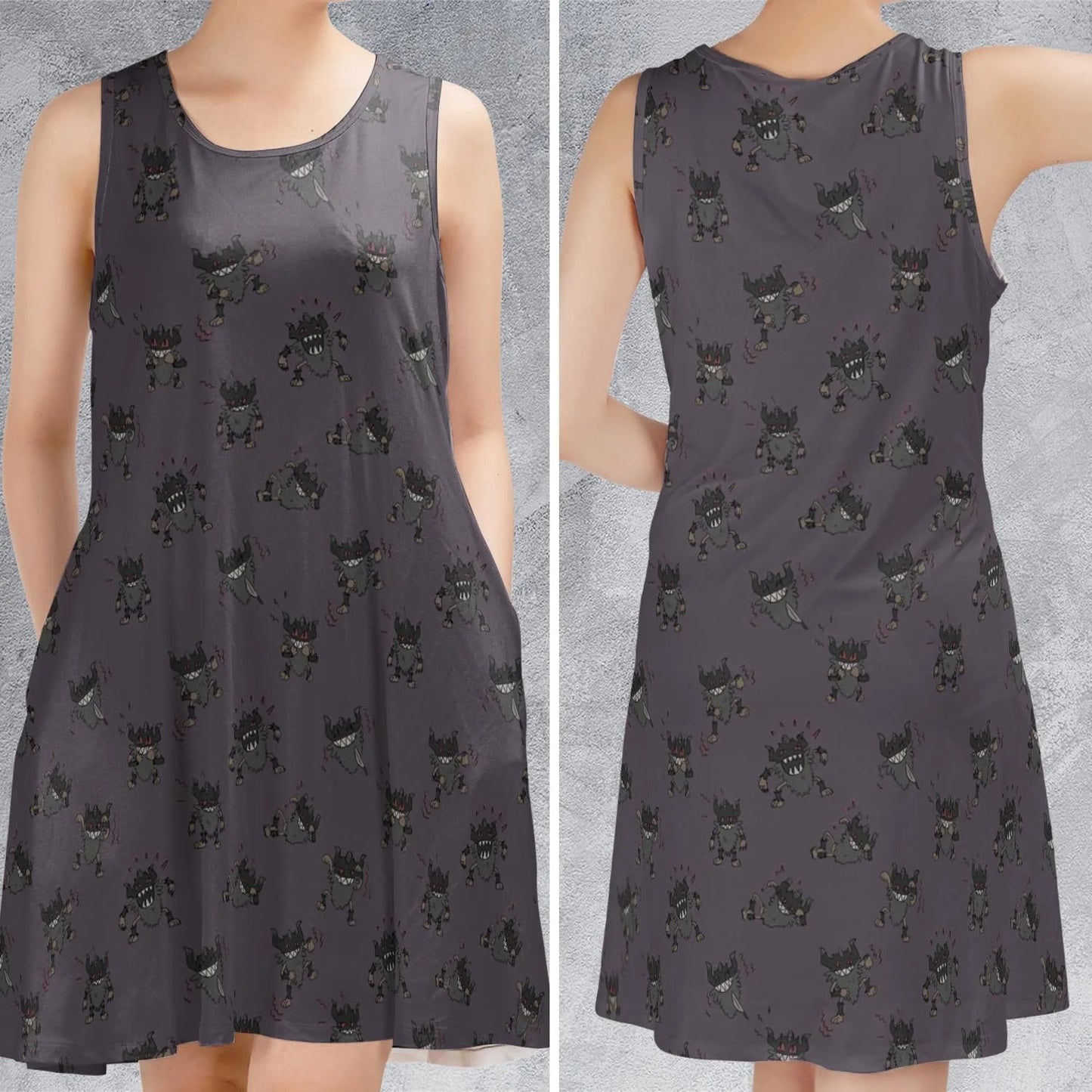 Casual Sleeveless Dress - LU6R1RM5