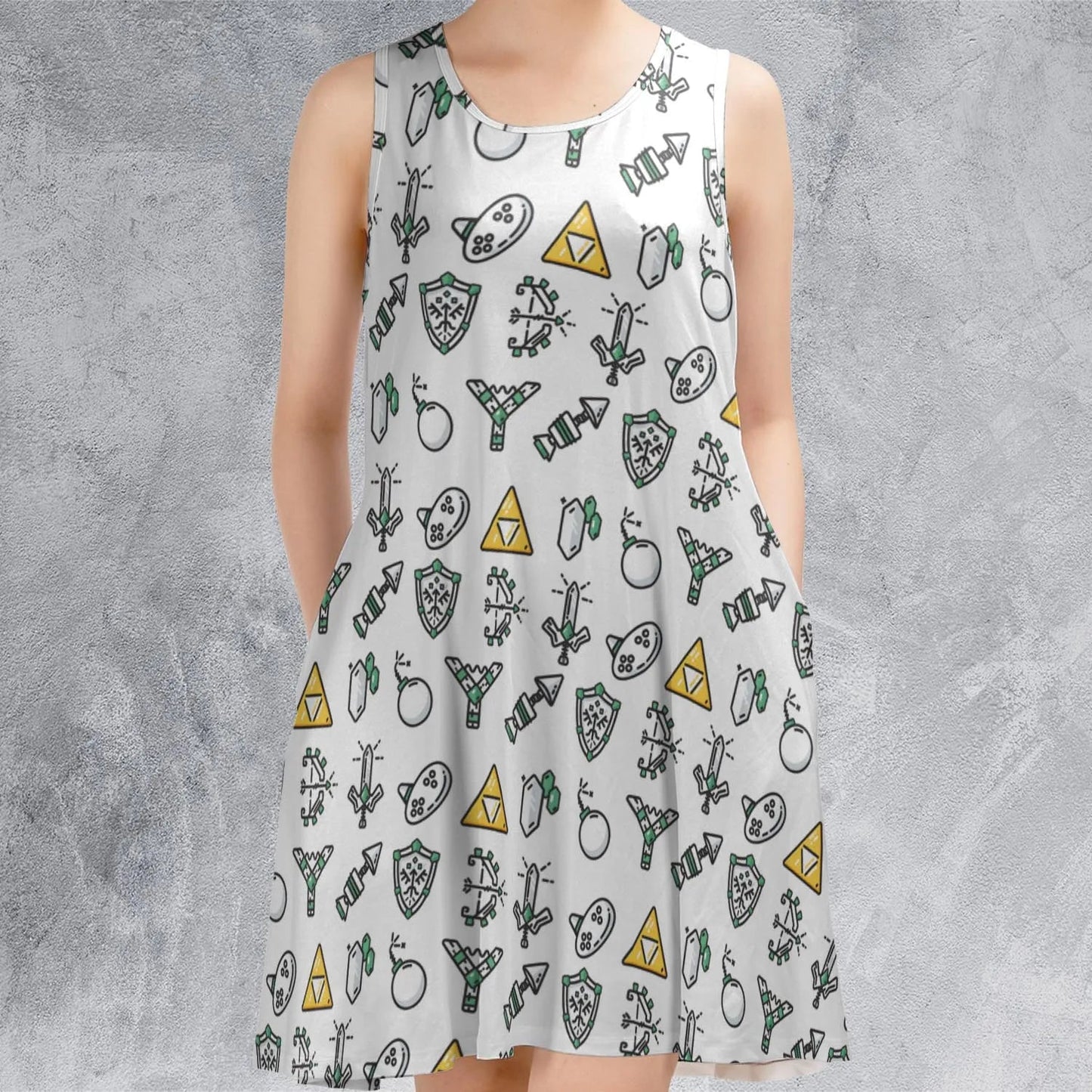 Casual Sleeveless Dress - 2PEQM7RA