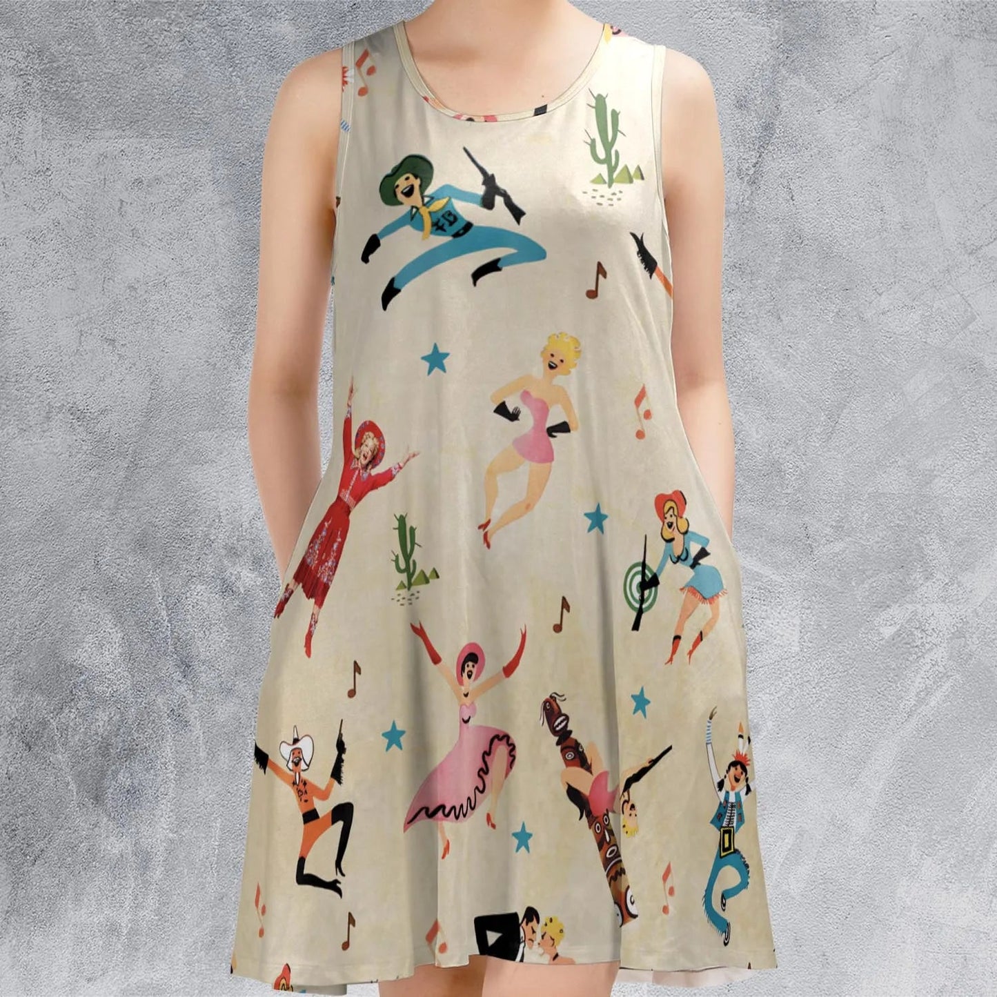 Casual Sleeveless Dress - 85W7B5S4