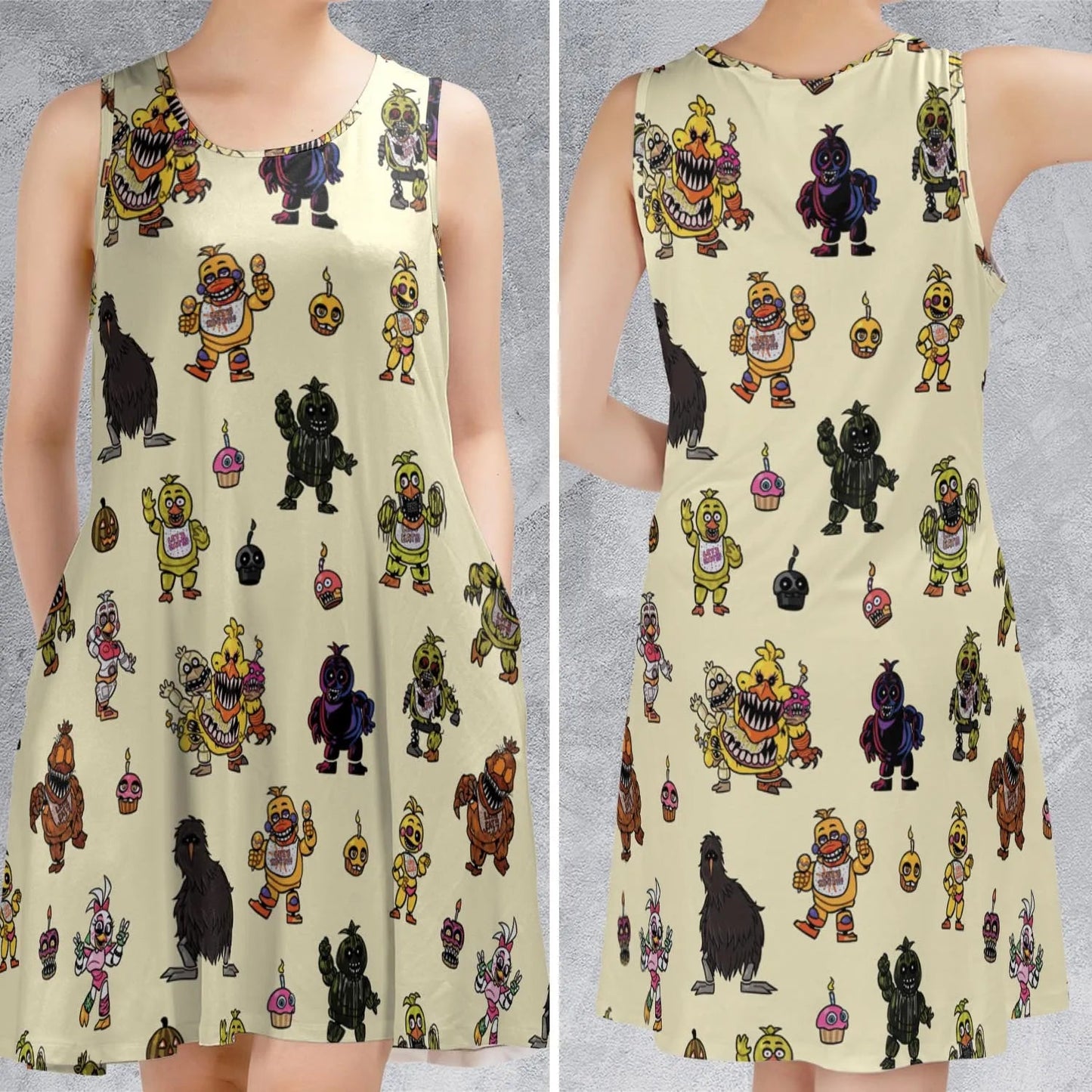 Casual Sleeveless Dress - 7KKB2WRJ