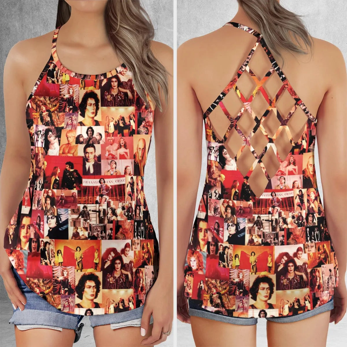 Lattice Back Tank Top - 1UFALUXD