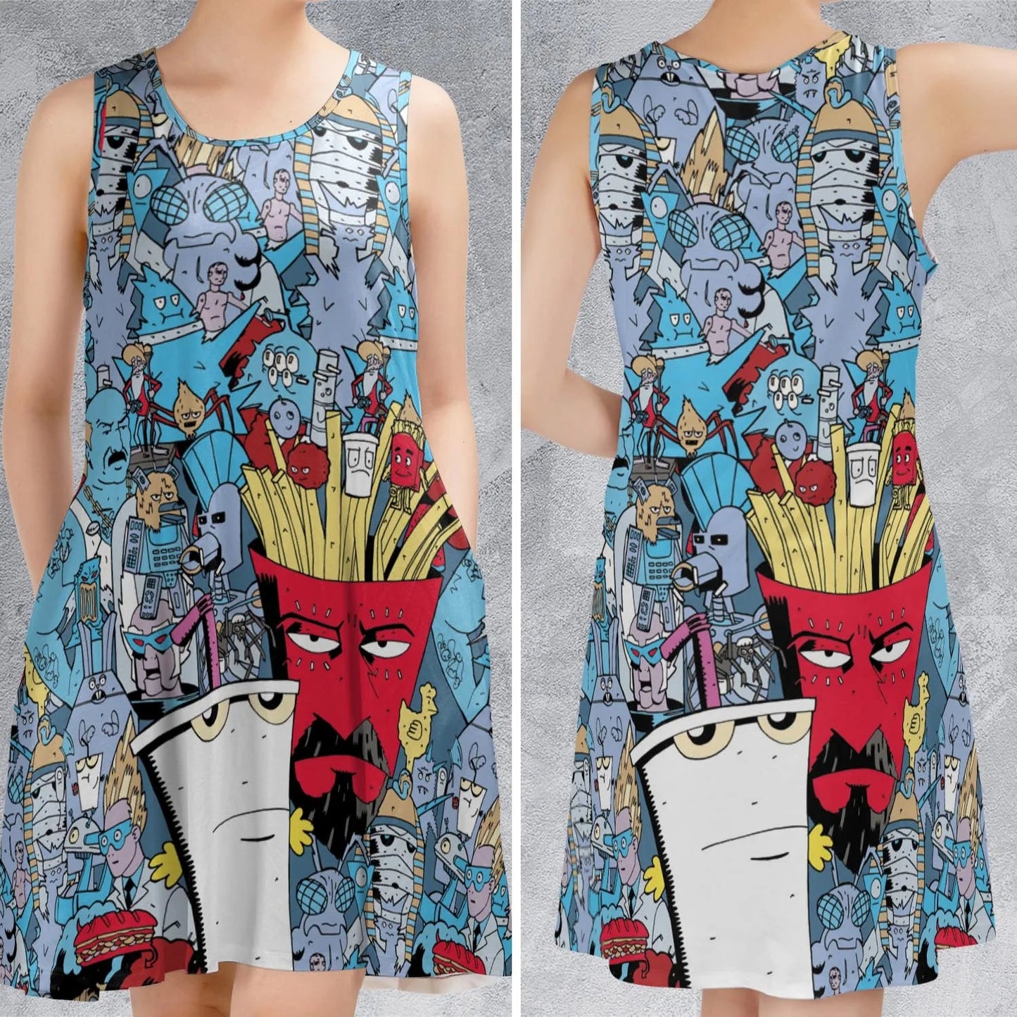 Casual Sleeveless Dress - U7N7K9F3