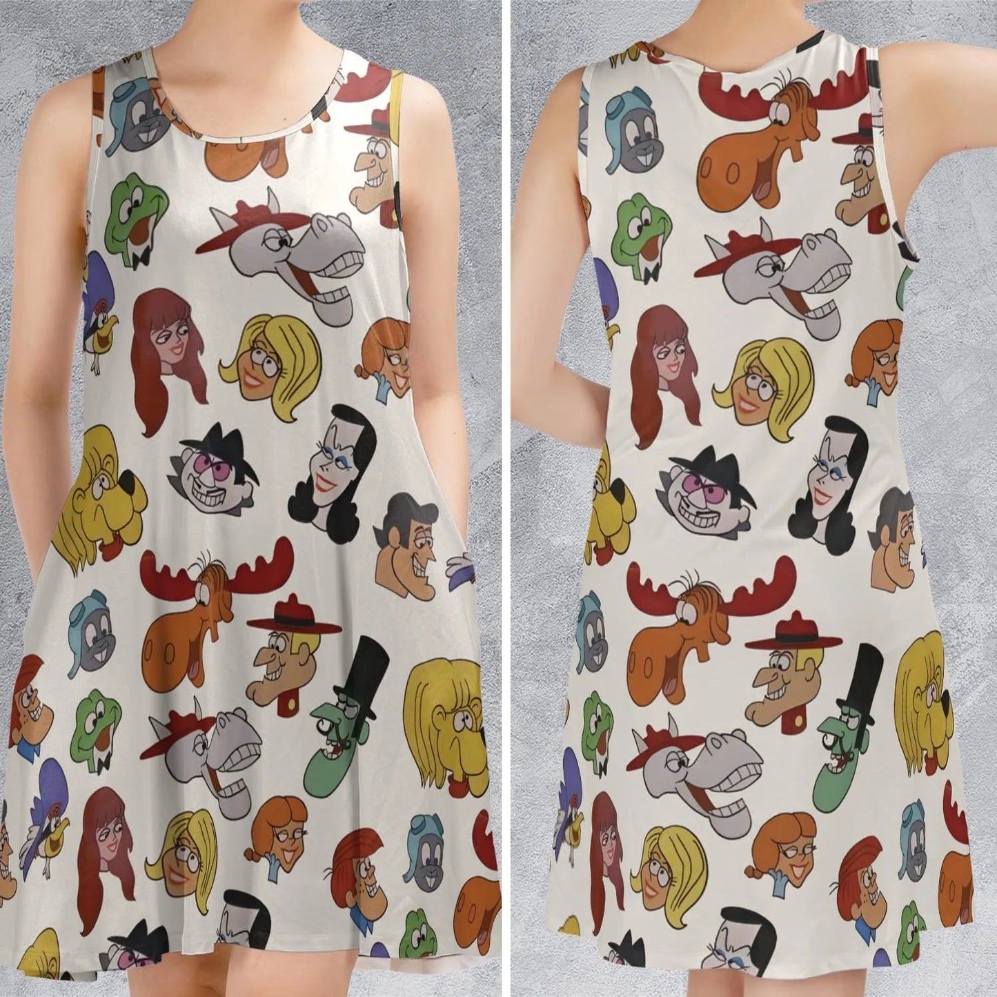 Casual Sleeveless Dress - NWDSB3U1