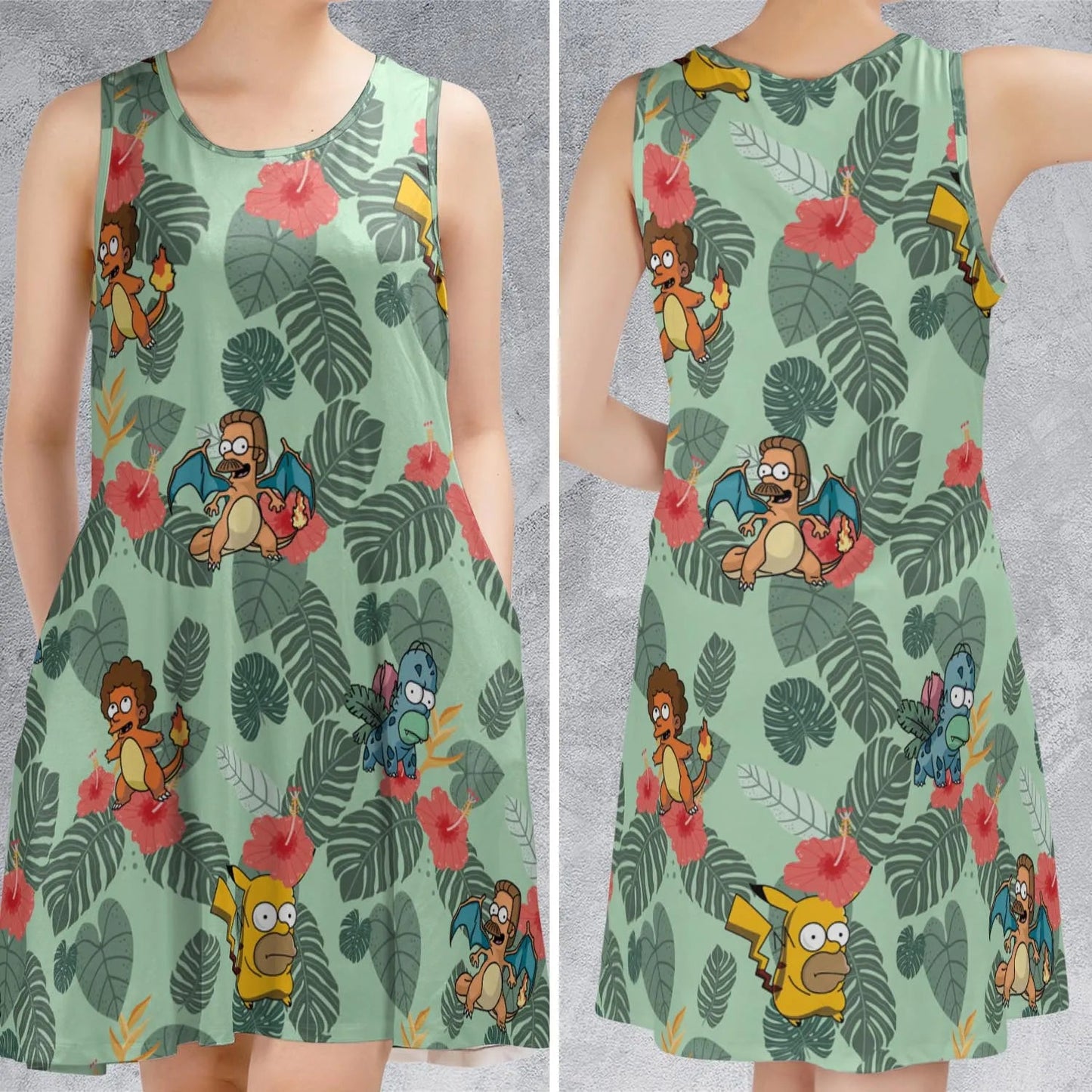 Casual Sleeveless Dress - YL2PTQKN