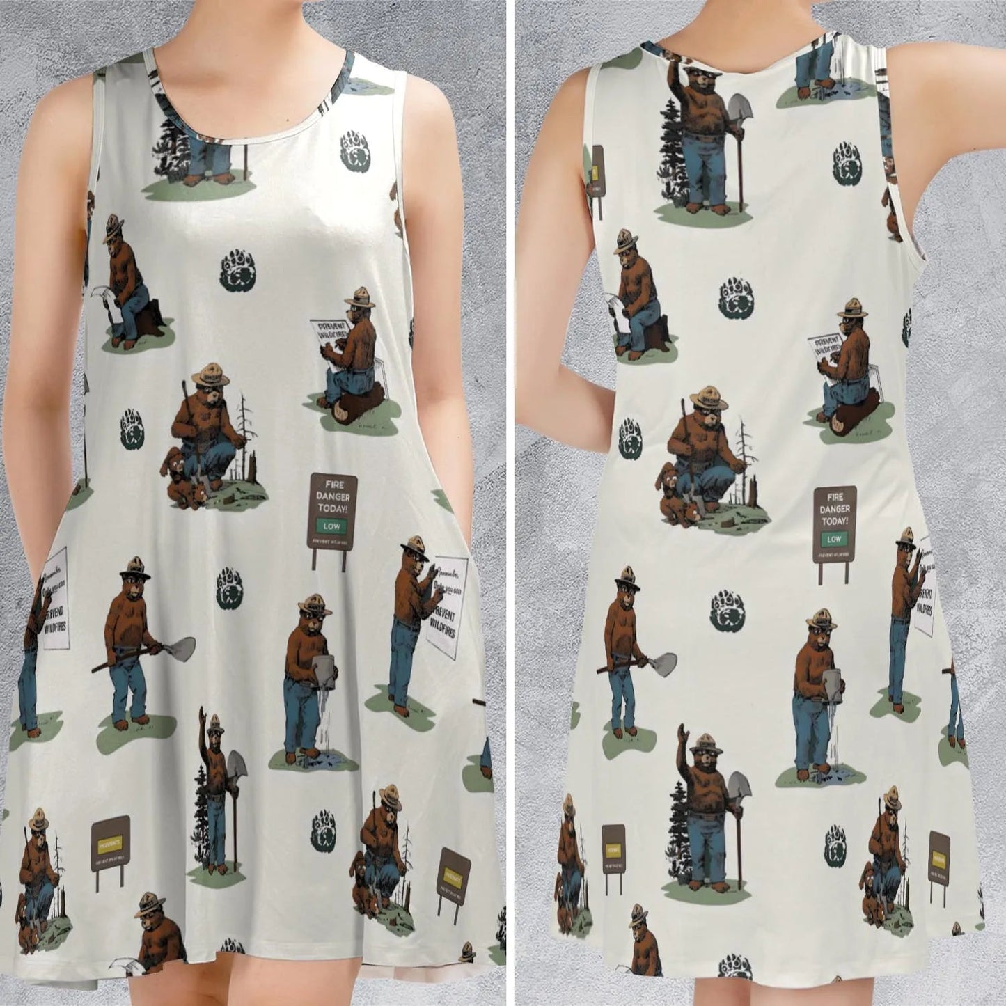 Casual Sleeveless Dress - E1N4Q1GR
