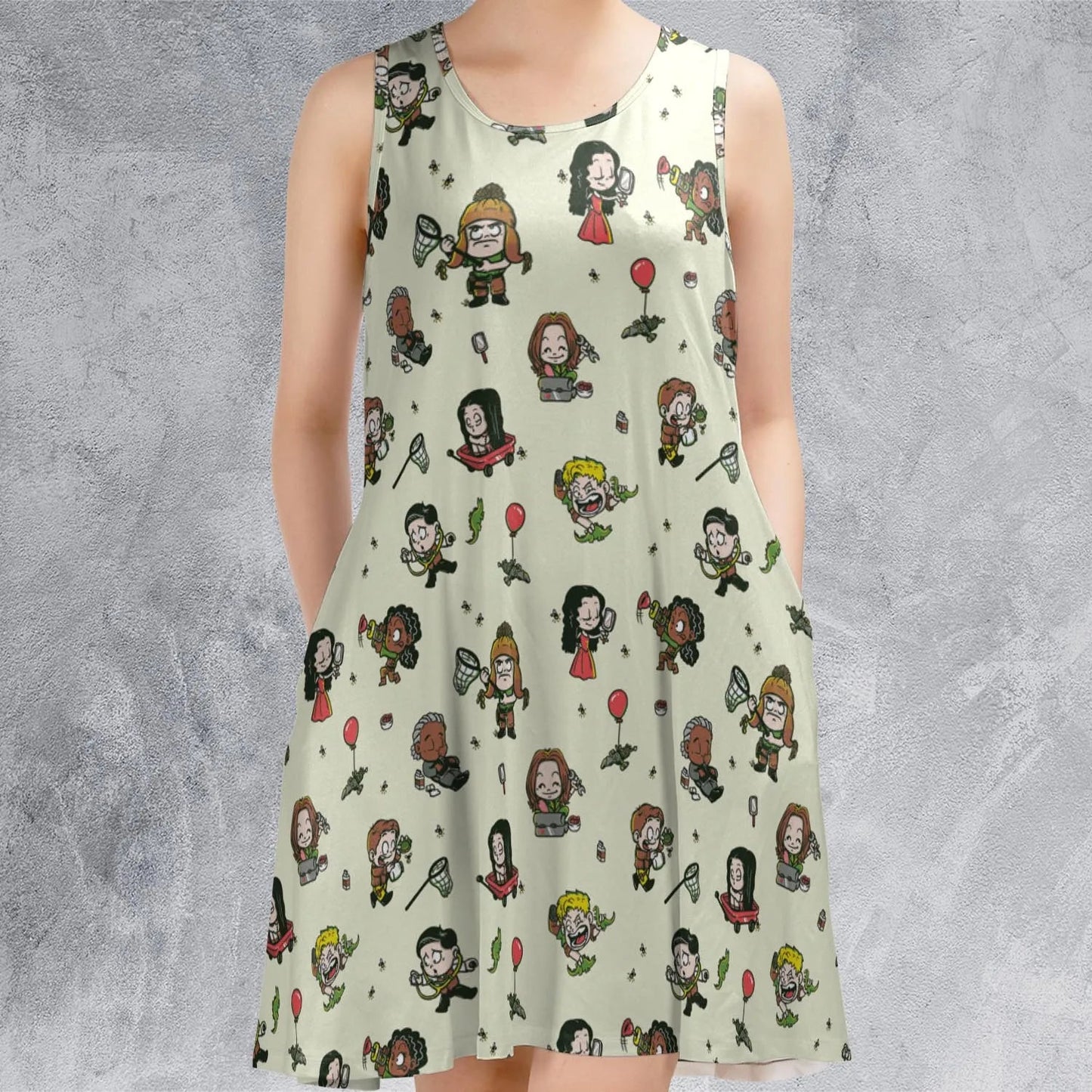 Casual Sleeveless Dress - DEL28GU5