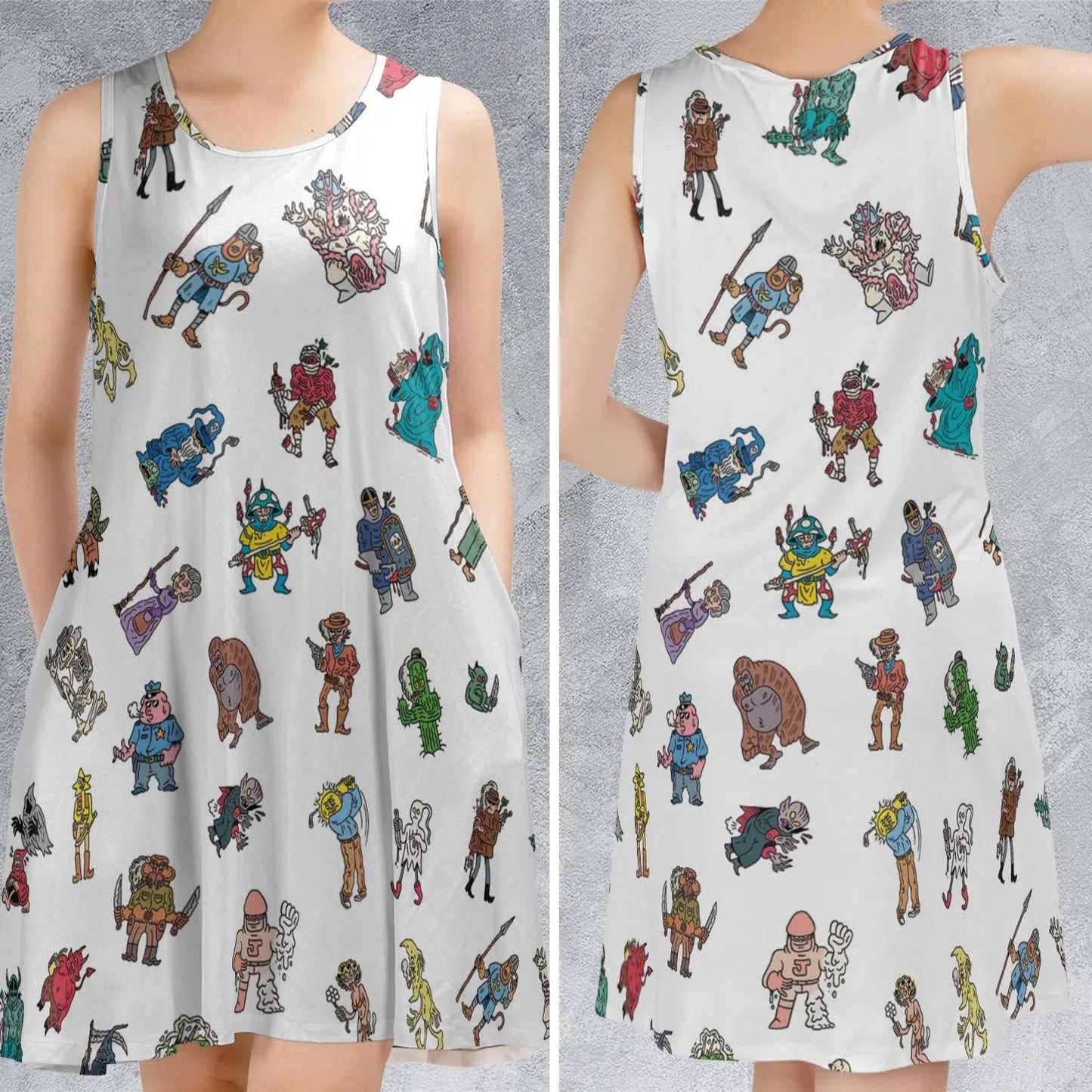 Casual Sleeveless Dress - RMSPY731