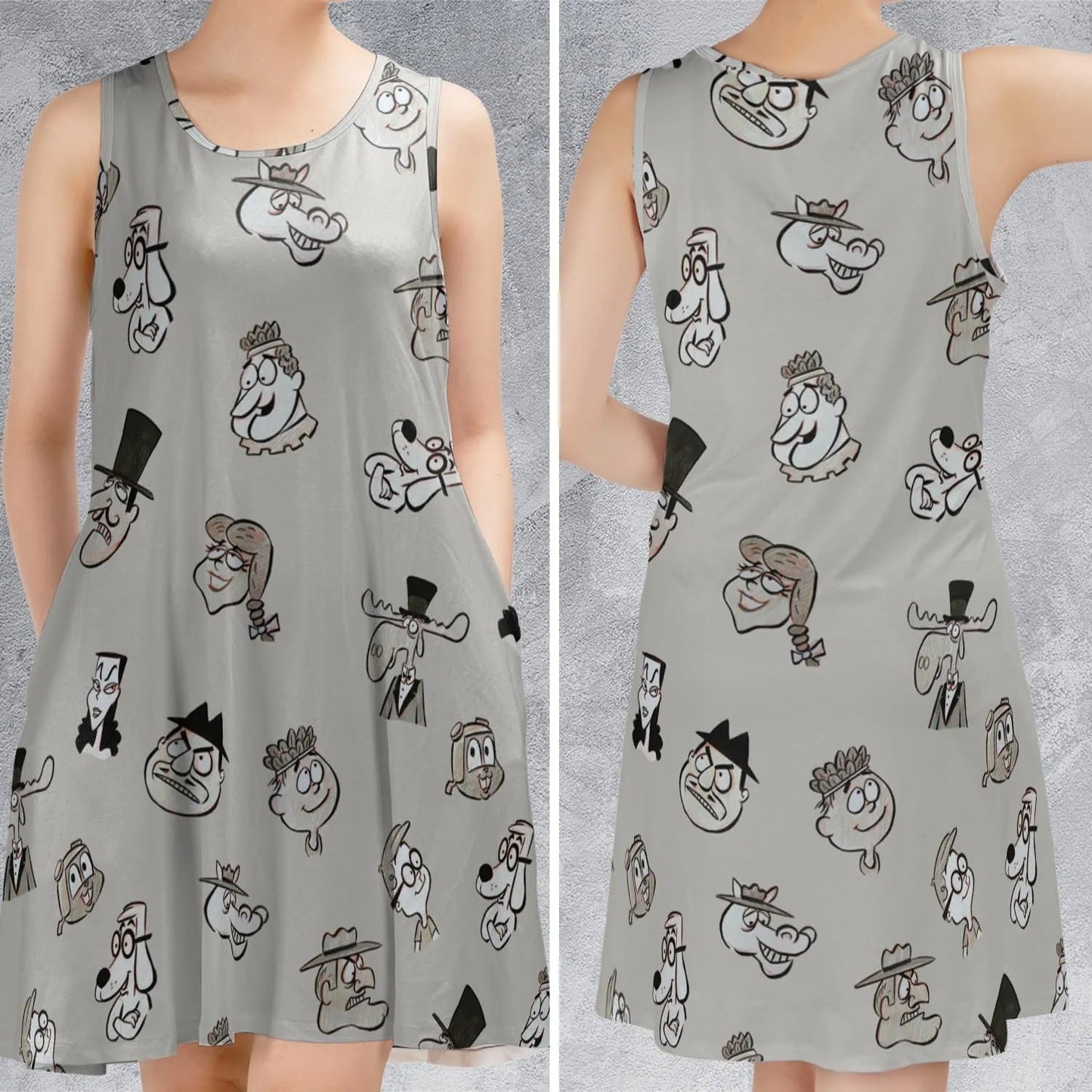 Casual Sleeveless Dress - NTG231BP