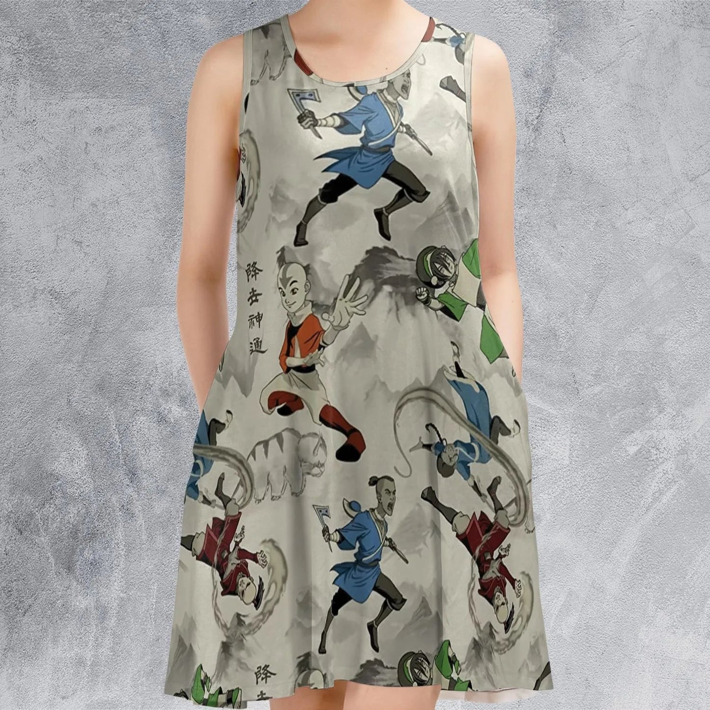 Casual Sleeveless Dress - T6BBUYVD