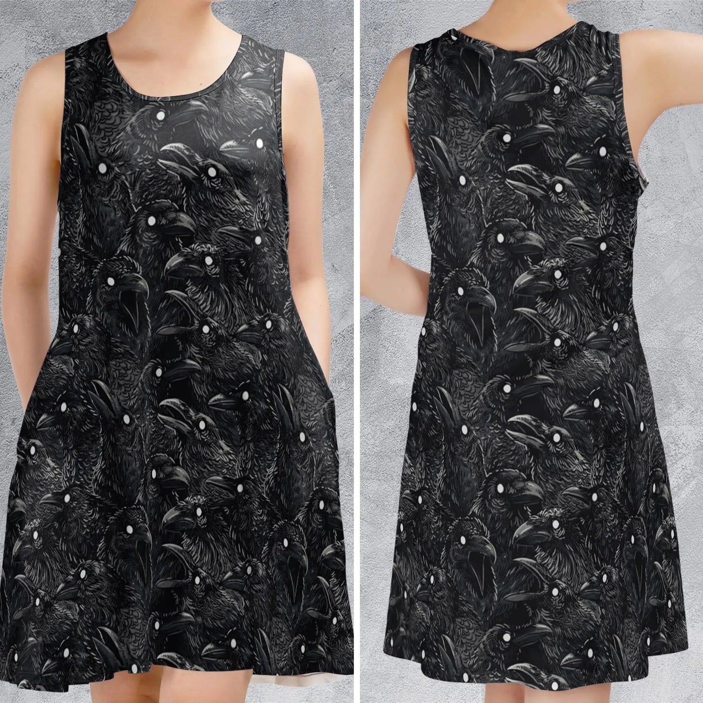Casual Sleeveless Dress - 7D8Z9F5Y