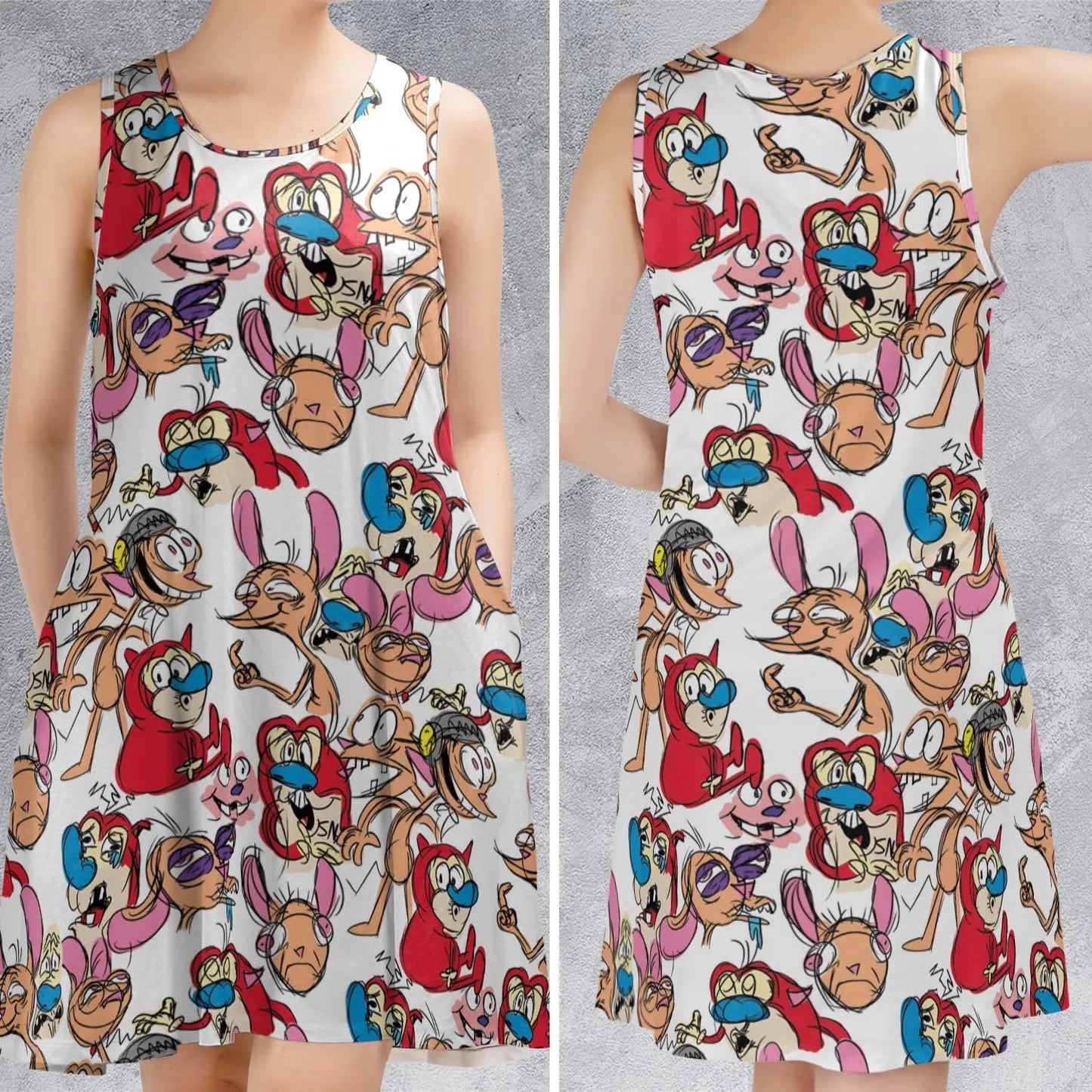 Casual Sleeveless Dress - HF5LJYTJ