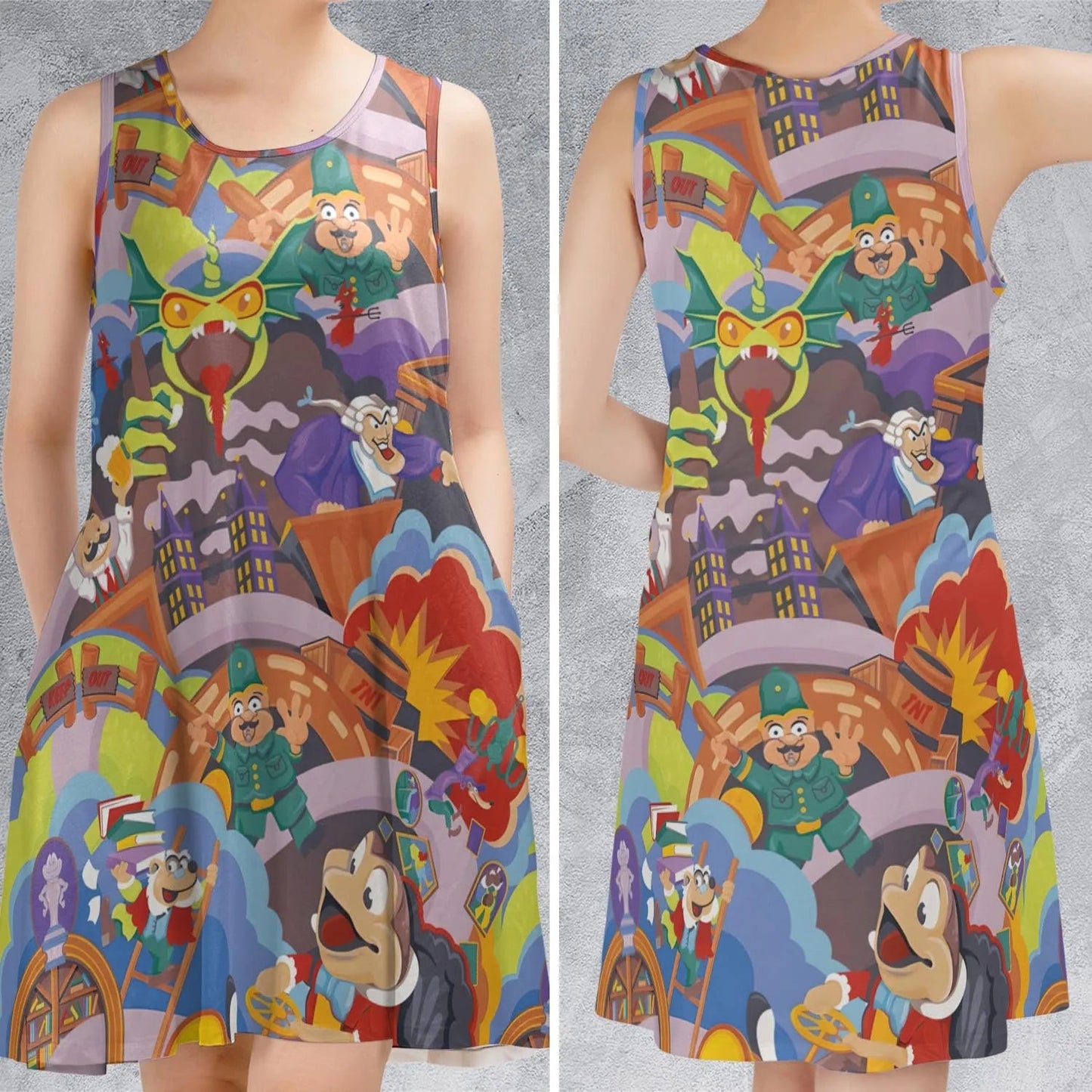 Casual Sleeveless Dress - S6DAR6TB