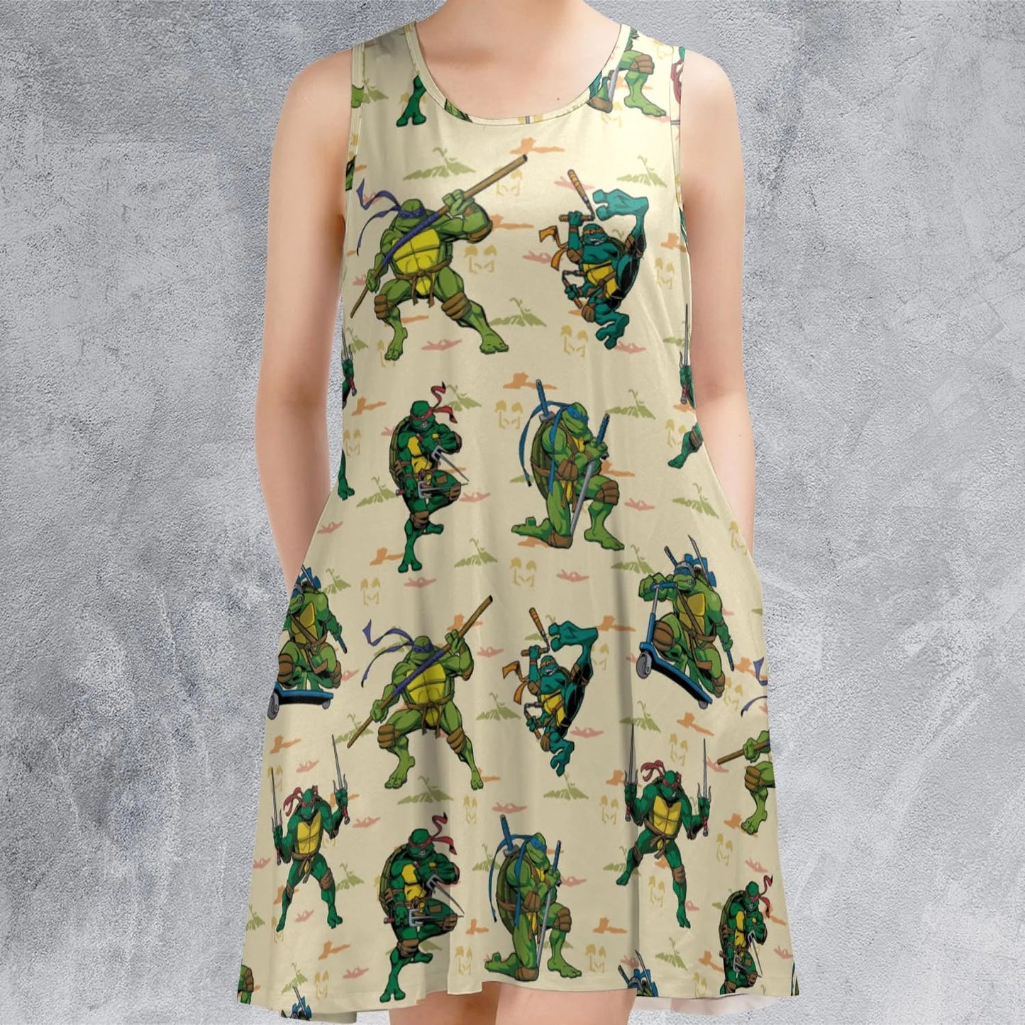 Casual Sleeveless Dress - W2V36TM9