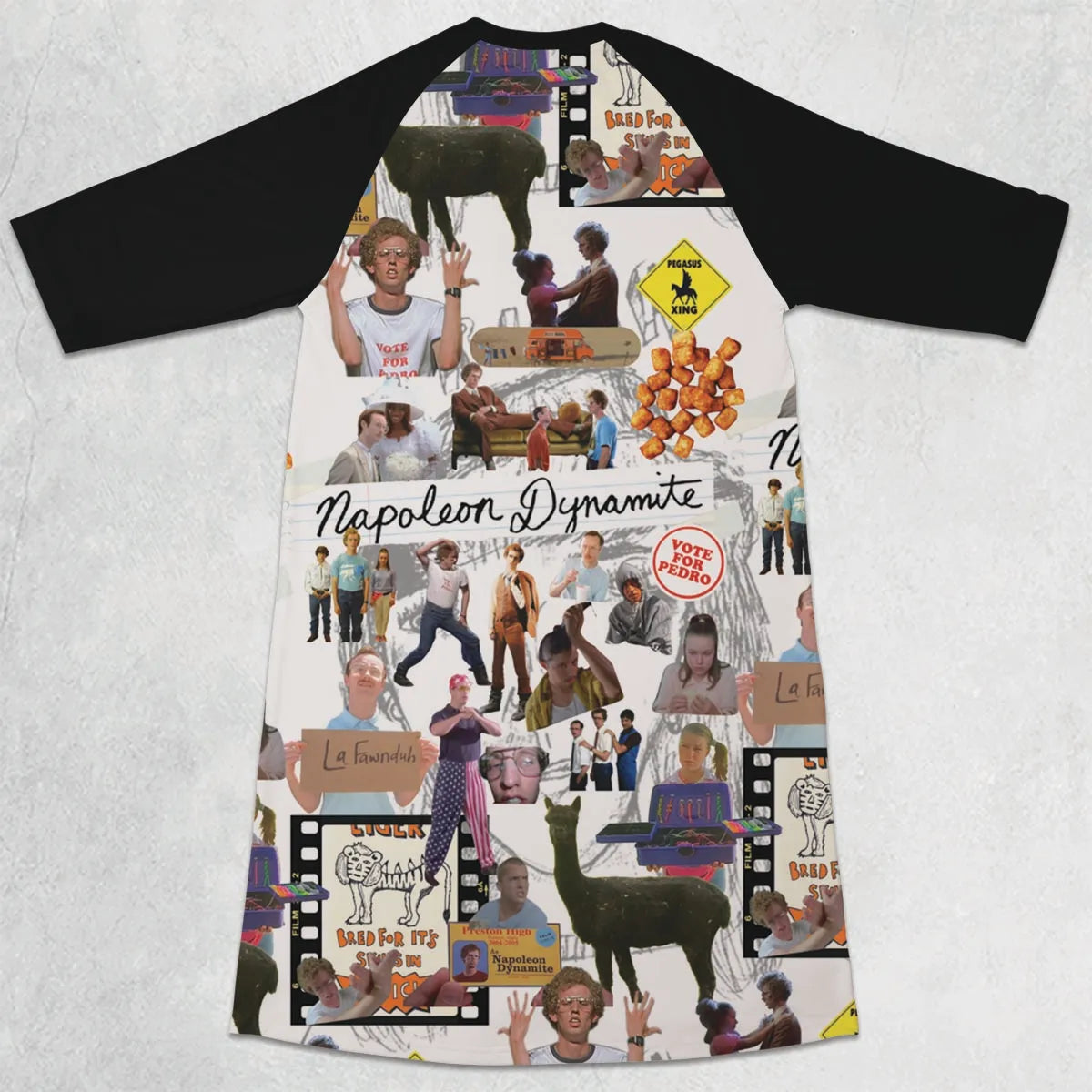 3/4 Sleeve Raglan Dress - WUPMYV31