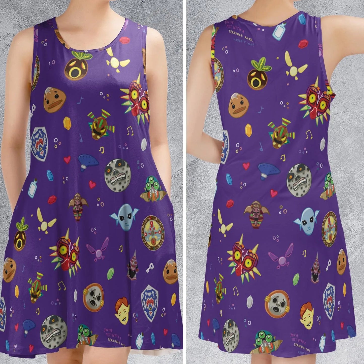Casual Sleeveless Dress - DBWZDMHK