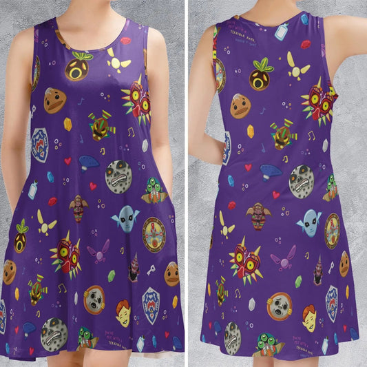 Casual Sleeveless Dress - DBWZDMHK