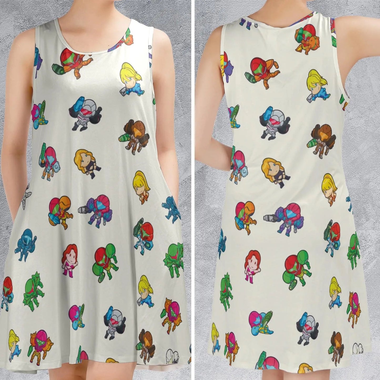 Casual Sleeveless Dress - 3JGYBYJV
