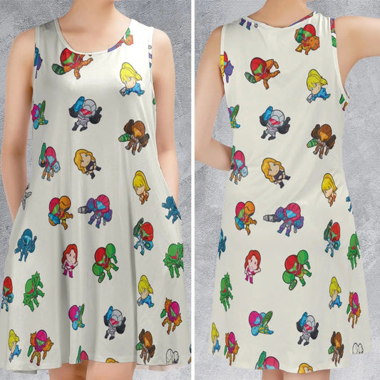 Casual Sleeveless Dress - 3JGYBYJV