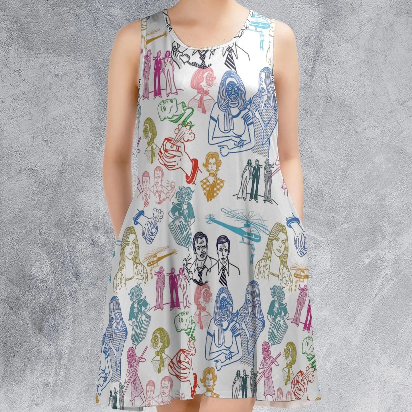 Casual Sleeveless Dress - TH3WS5XB