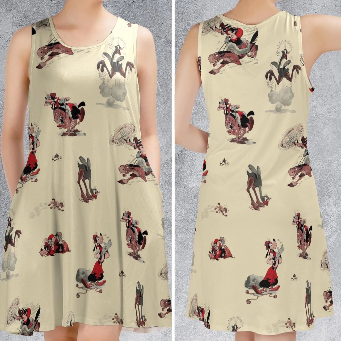 Casual Sleeveless Dress - VPUEUYK8