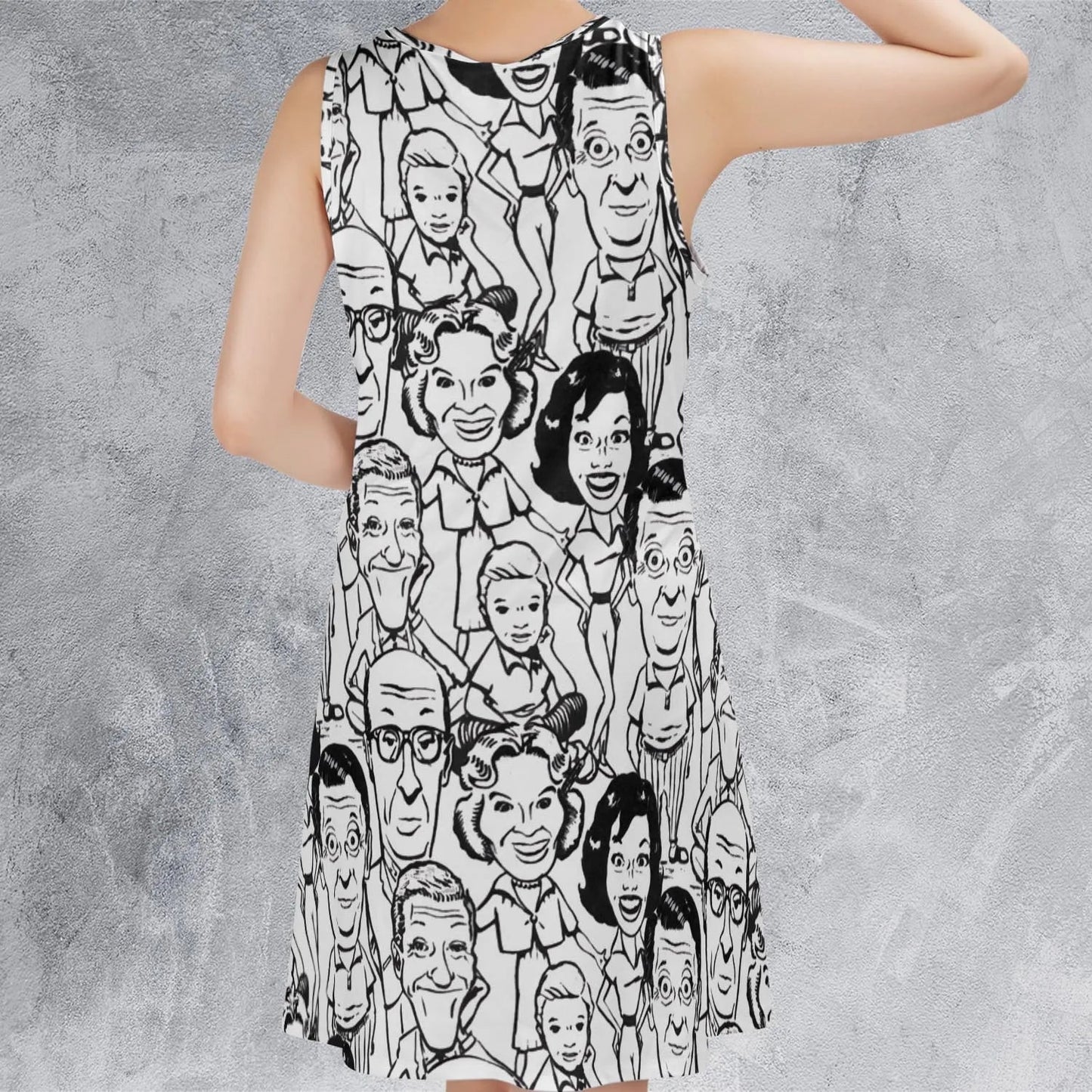 Casual Sleeveless Dress - NQA1J7X8