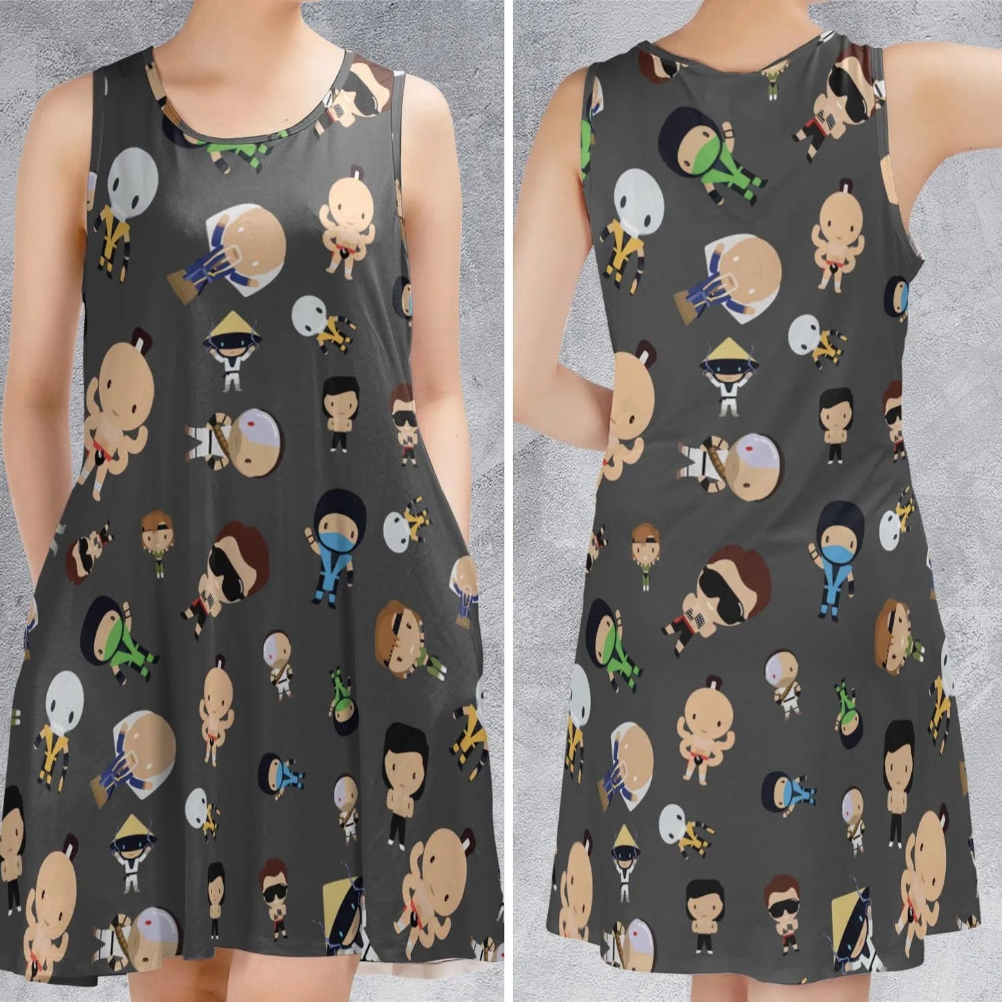 Casual Sleeveless Dress - 6UY5ZMFD